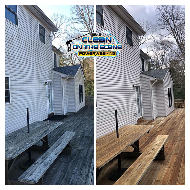 Before After Power Washing House St Marys MD