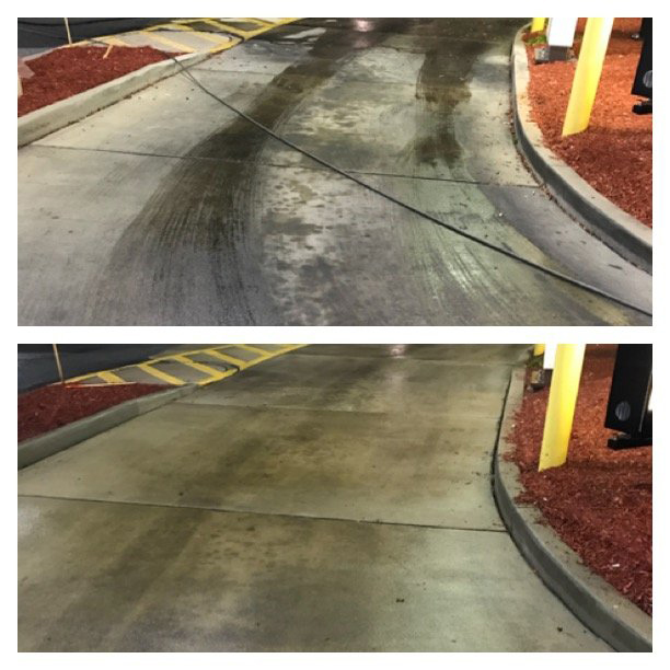 Driveway Before and After Cleaning St Marys